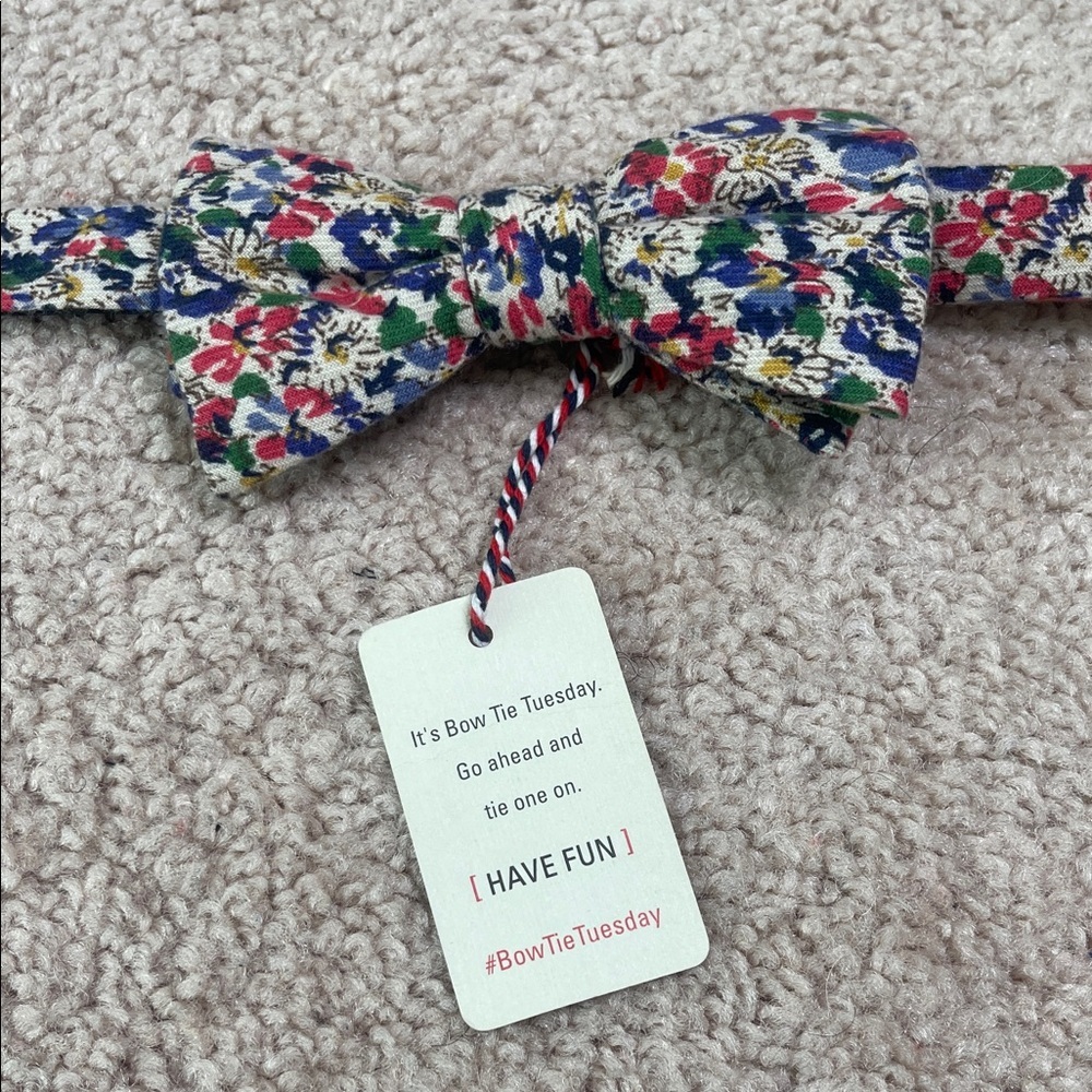 NWT Bow Tie Tuesday Multicolor Floral Bow Tie - Picture 3 of 5